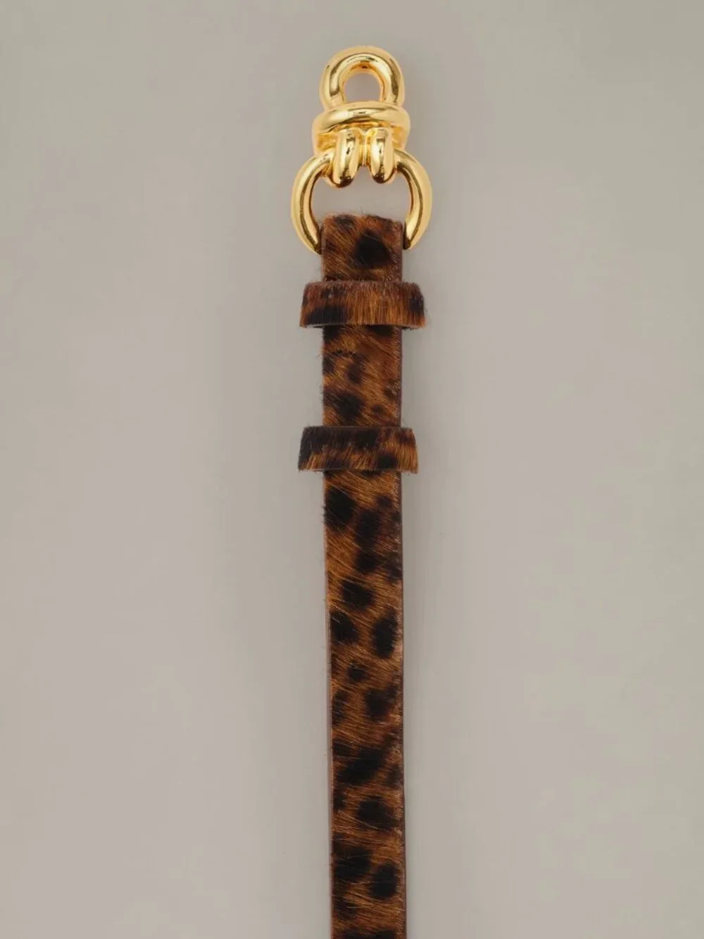J.McLaughlin Brown Leopard Natalie Pony Hair Belt XS. NWT